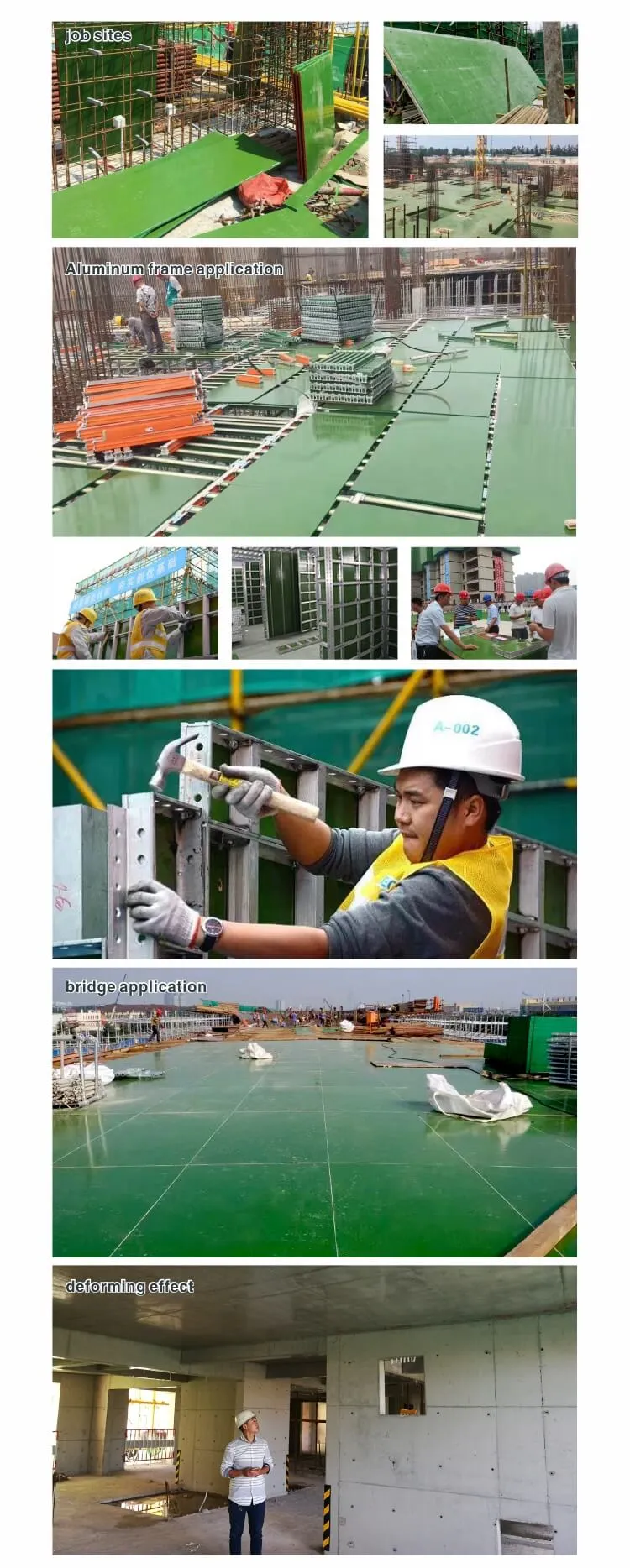 application of PP film faced plywood